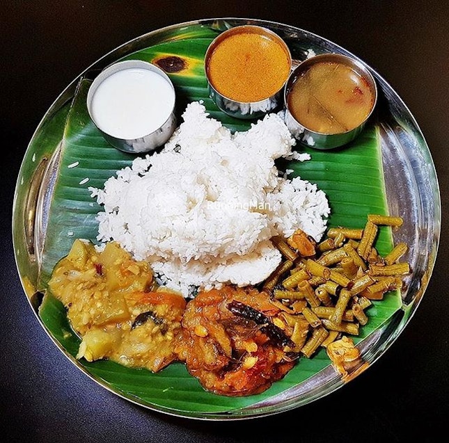 Rice Meal (SGD $4.50) @ Sakunthala's Restaurant.