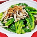 Kai-Lan With Mushrooms (SGD $12 / $18 / $24) @ Jin Hock Seafood Restaurant.
