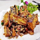 Salted Pepper Eggplant (SGD $10) @ George Town Tze Char And Craft Beer.