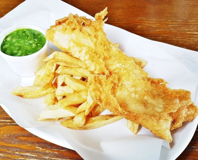 Fish And Chips Cod With Mushy Peas Set (SGD $28) @ Smiths.