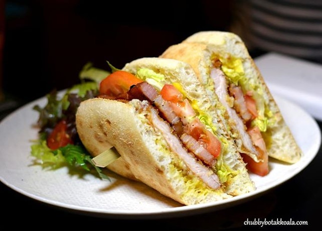 Fried Chicken Sandwich ($21), a deluxe sandwich for meat lovers.