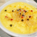 A cold and refreshing mango ice dessert to offset the spiciness of the Mala Hotpot.