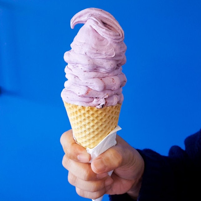 Blueberry Soft Serve Ice Cream (NZD$5)