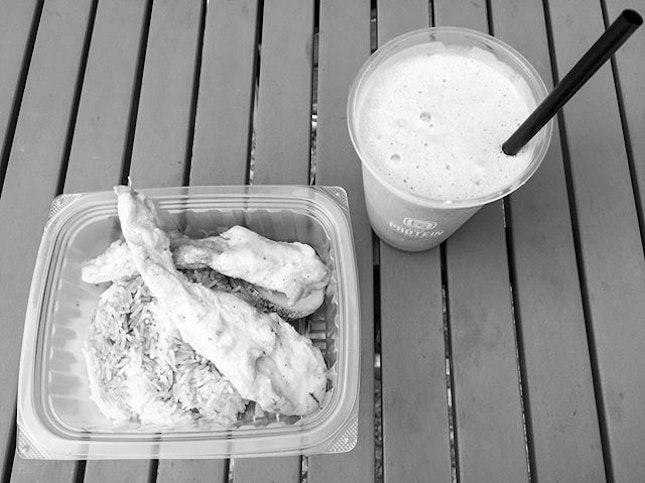 Grilled Chicken Rice + Caramel Chocolate Protein shake $11.90(I think)

One of the old photos I didn't upload previously.