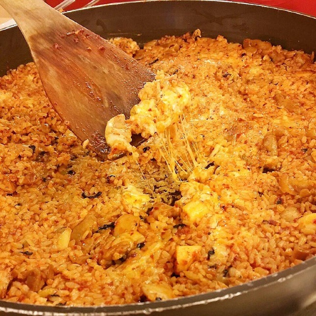 Chicken Galbi Cheese Fried Rice.