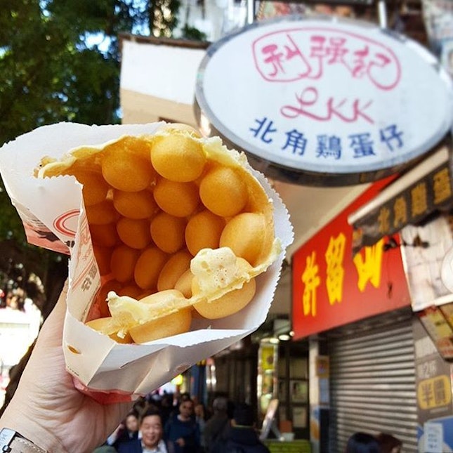 Probably the most famous and yummy egg waffles; Wonderful snack to munch on while walking down the busy street of Hongkong!