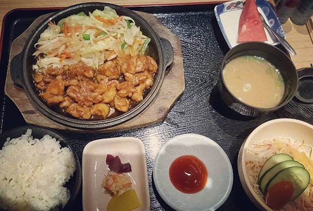 Chicken teppanyaki set #itadakimasu #japanesefood #teppanyaki #burpple #burpplekl