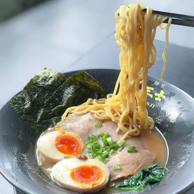 Special Rich tonkotsu ramen [$12.90++] + flavoured egg [+$2] From now till end August, Menya Sanji is offering 50% off their 4 signature ramen from mon-wed, 2.30-5.30pm in collaboration with @jpassportsg !