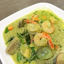 • Seafood Green Curry with Glass noodles $11.80 • For the Green Hulk •
