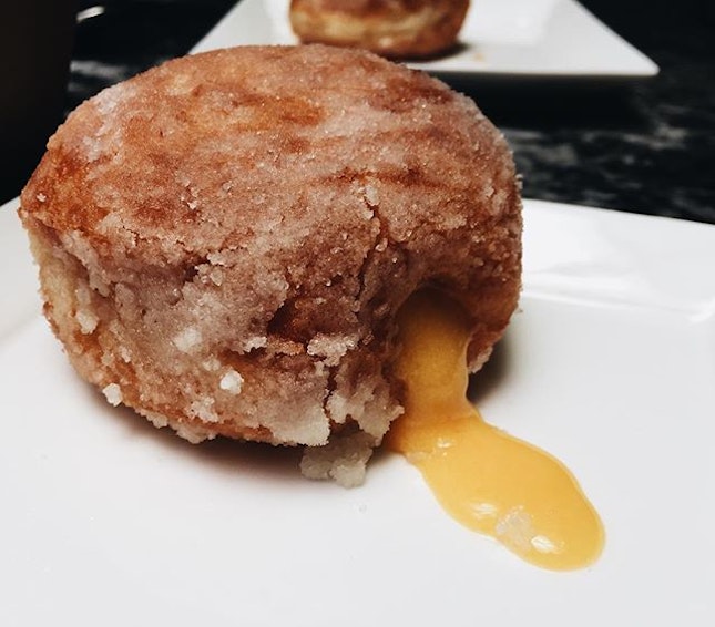 May May's Liu Sha donuts ($7) - They say good things come in threes and these donuts attest to it.
