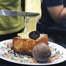 Raclette Cheese Toast w Ferrero Rocher Scoop 🧀🍦