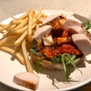 Grilled Halloumi & Confit Pepper Tartine (+ Chicken Roulade) [$20++]