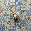 🔹Square by square , tiles by tiles ; place a cup , on that tiles.
