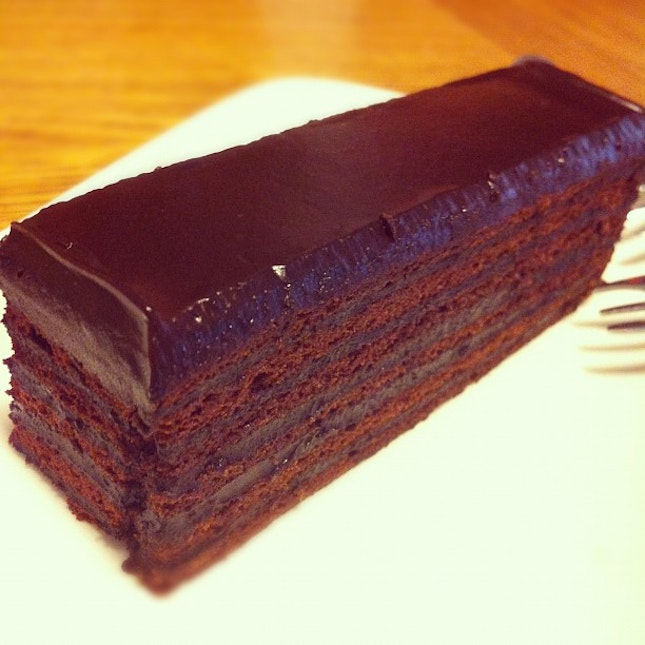 Super staked chocolate cake
