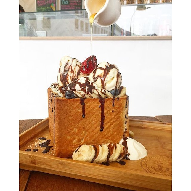 Chocolate Banana Shibuya Toast [$14.80] • Happy treat for completing one of my modules yesterday!