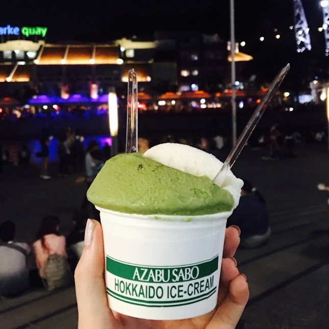 Green Tea and Lychee Double Scoop