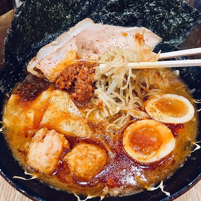 My love for ramen- indulging in All-in Spicy Miso Lobster Broth Ramen!