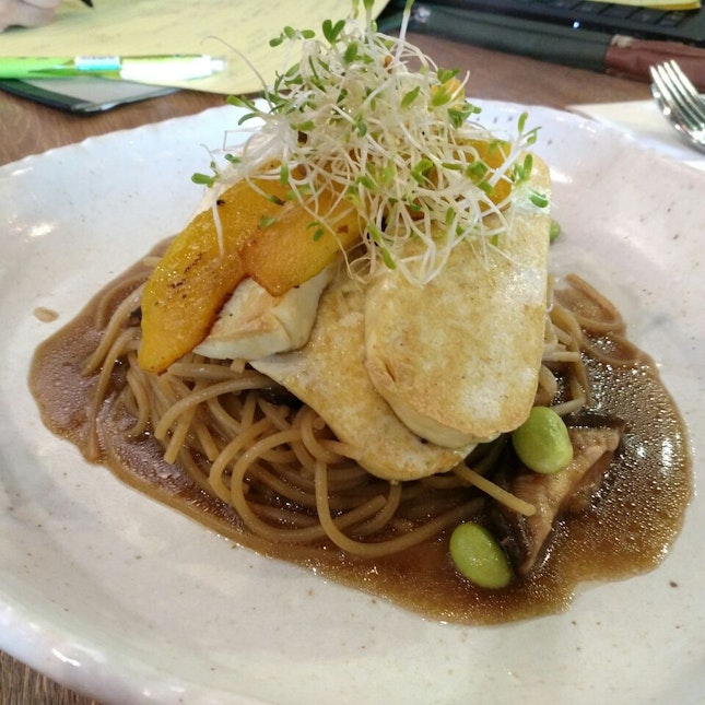 Tofu Miso Spaghetti