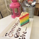 Beautiful Slice of Rainbow Cake brightens our day 🌈🍰🍴 #burpple