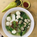 Fish Ball Noodles + Oysters (RM16)