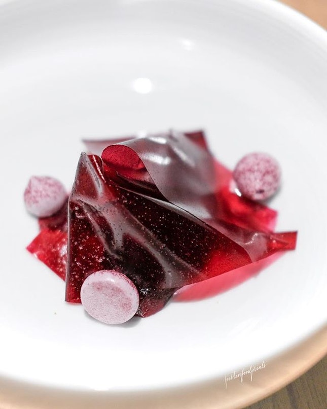 Roselle (part of 9 course dinner at $78++).