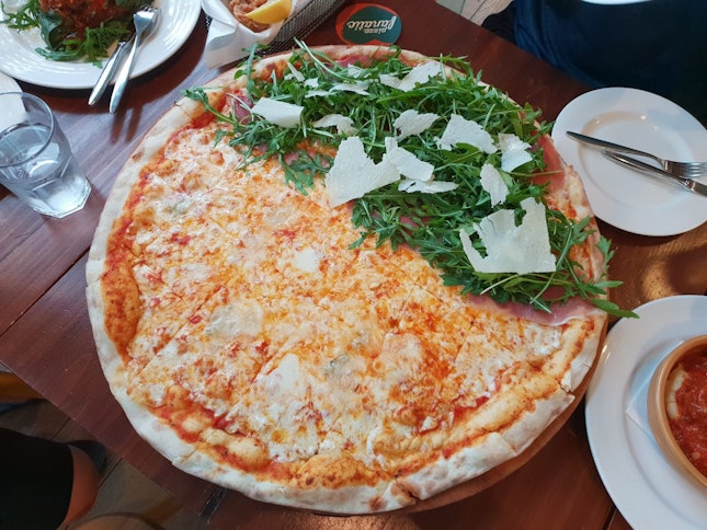 Giant Woodfire Baked Pizza