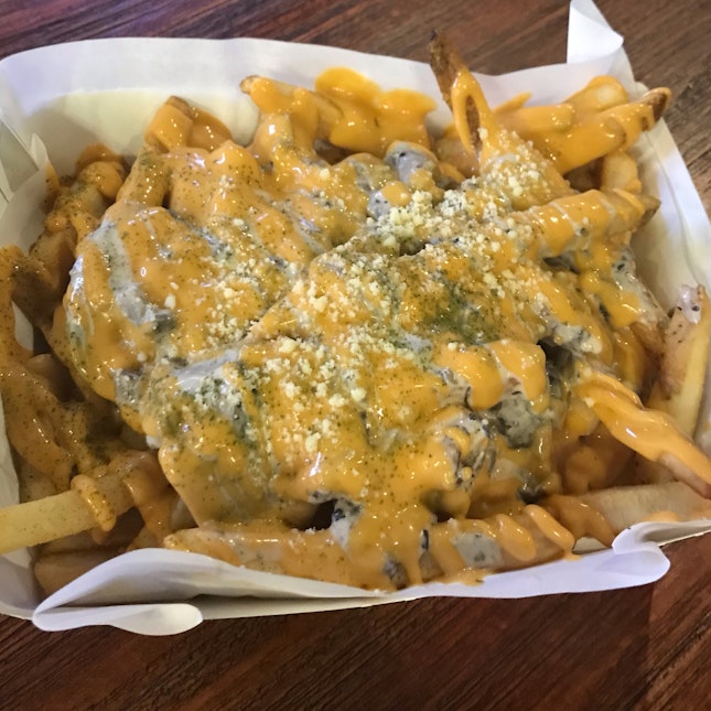 Fries With Added Cheese And Mushroom ($12)