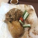 Salted Baked Chicken Leg With Mixed Rice