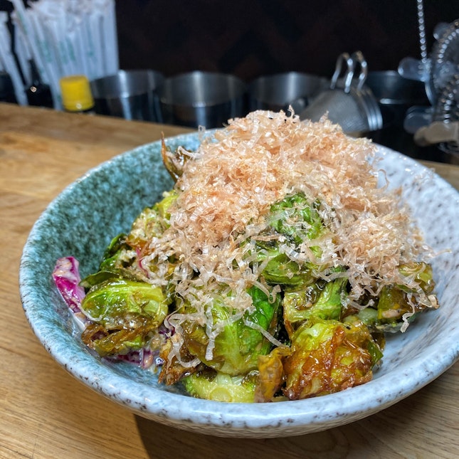 Roasted Brussel Sprouts ($16).