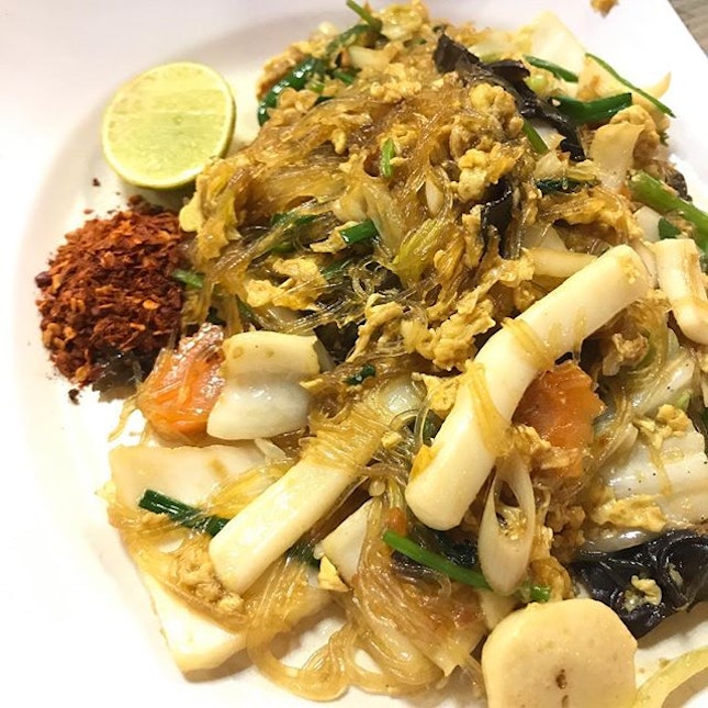 Stir fried tang hoon ($6) @beerthaihouse this flavourful stir fried tang Hoon with everything thai...