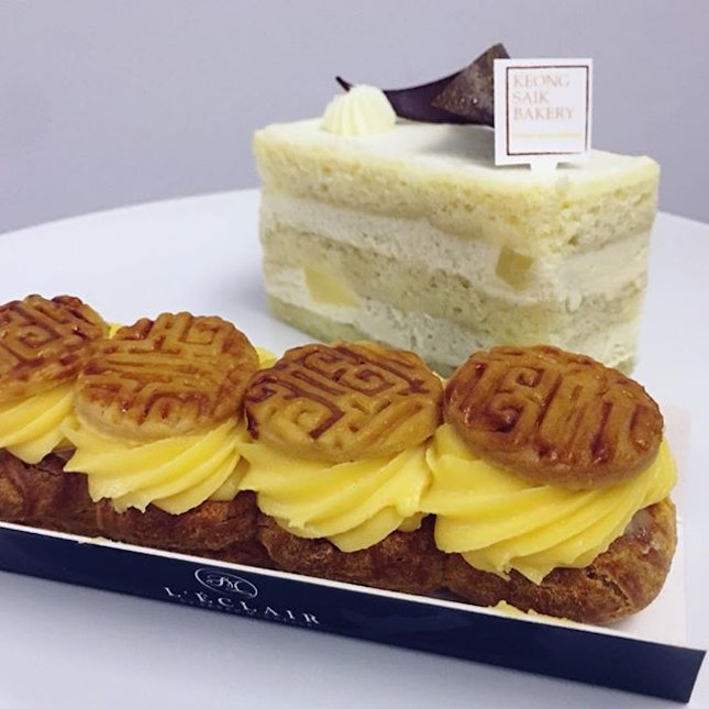This salted egg “mooncake” eclair was awesome!