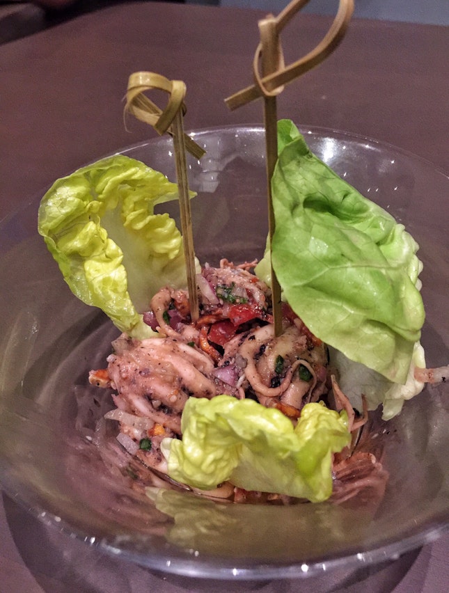 Octopus Salad (Salad de Pouple Marinee, $9.50 | Tapas Menu)