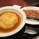 Omelette Rice with Gyoza