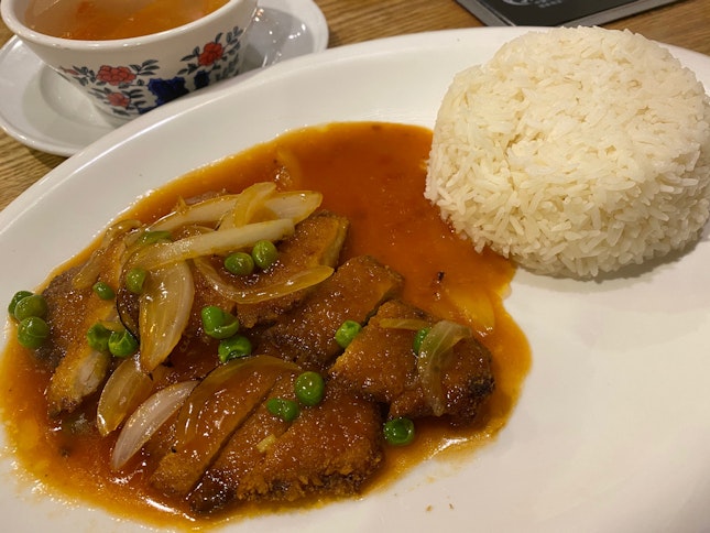 Hainanese Pork Chop Rice