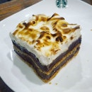 S'mores cake to go with the S'mores drink at Starbucks.