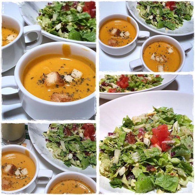 Soup Of The Day And House Salad