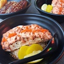 Chunky salmon with mentaiko in my rice bowl.