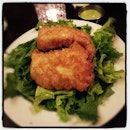 #burpple Icelandic Fish & Chips - Fried Ling and wedges in garden salad