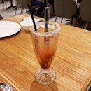 I've seen this on the menu a couple of times and finally decided to try the Salty Plum Soda.