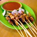 Satay for supper next to the beach.
