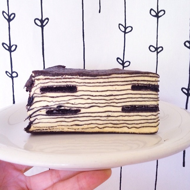 Went back to try #firstlovepatisserie Oreo Mille Crepe ($6.50).