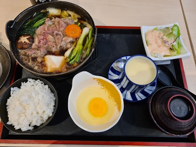 Sukiyaki Lunch Set ($18)