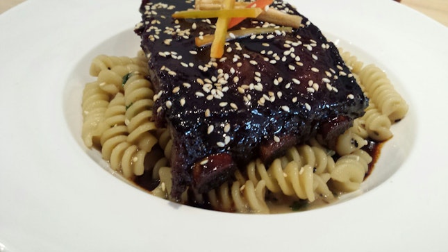 Smoked Char Siew St Louis Ribs With Pineapple Fusilli 31.9+