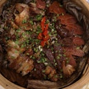 Wild Rice With Chinese Sausages And Waxed Meat In Bamboo Steamed 笼仔腊味蒸野生米饭 42++