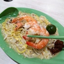 Hokkien Mee With Super Shiok Broth With Large Fresh Prawns!