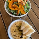 Kale & Pumpkin ($12); Cauliflower Hummus (part of lunch set)