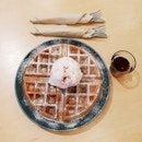 📍 SugarhausThey serve airy and crispy waffles  here, no qualm with eating it even without Ice Cream 😋 Hokkaido Milk & Strawberries Ice Cream was refreshing and even had frozen Strawberries in it.