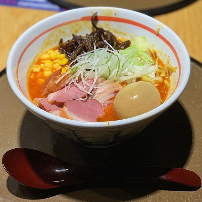 Tried the smoked duck Hokkaido Jigoku ramen and portions were generous for their prices!