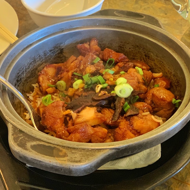 Stewed Chicken With Salted Fish Claypot Rice ($16)