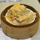 Beancurd skin with chicken and fish maw